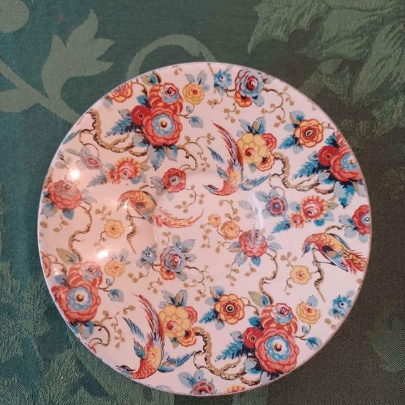 Grimwades England Royal Winton Ivory Norman Exotic Birds 1930s Creamer & Saucer - Picture 4 of 10